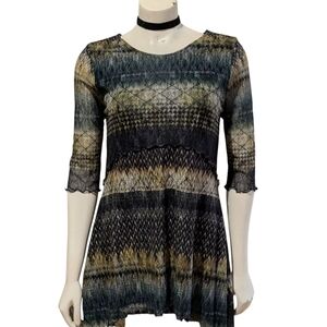 Giselle Shepatin Stretchy Boho Tunic Size XS